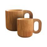 شات قهوه خوری چوبی مدل دسته دار